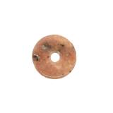 Piatra Pi din Bustamit - Amuleta Samanica de Forma Disc - 35-37 x 4-5 x 6 mm  - (XL) - 1 Buc